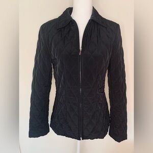 Vintage Esprit Quilted Coat Jacket Women Small Black